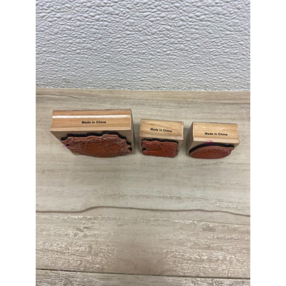 2001 Sky Kids Lot Of 3 Wood Mounted Rubber Stamps - Picture 4 of 10